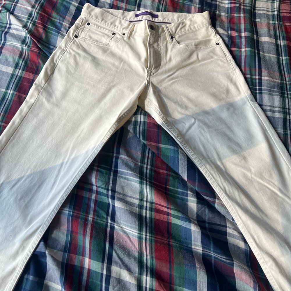 Ralph Lauren purple label cream five pocket pants. Size is 30x30. Used.